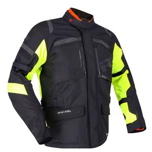 Chaqueta de moto RICHA Brutus GTX negro-amarillo fluorescente en oferta - 2.ª calidad liquidación - II. calidad