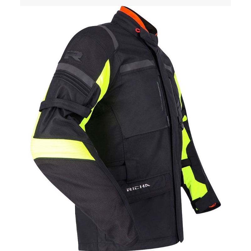 Chaqueta de moto RICHA Brutus GTX negro-amarillo fluorescente en oferta - 2.ª calidad liquidación - II. calidad