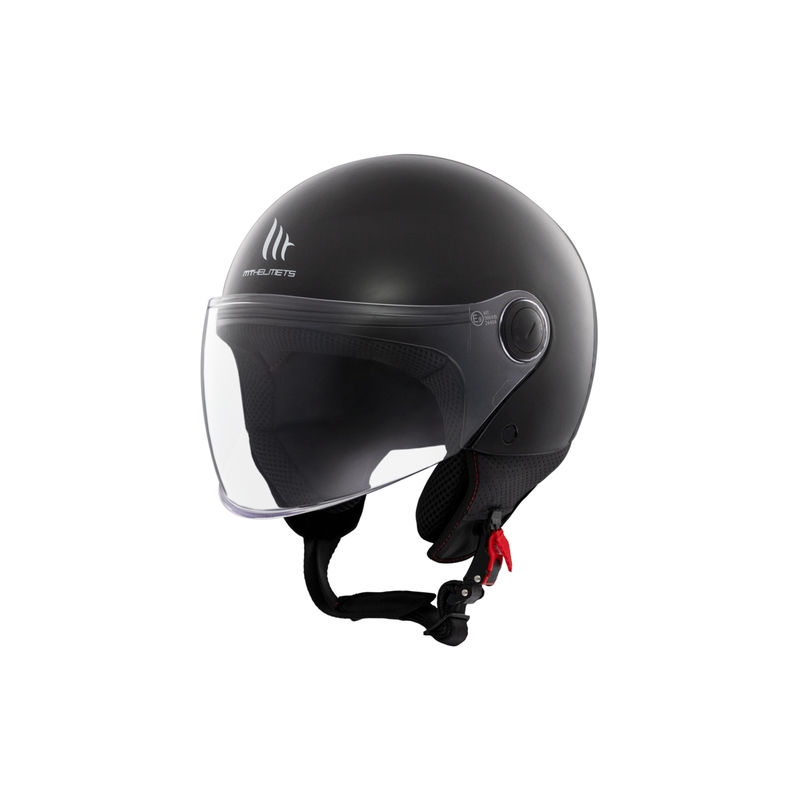 Casco de moto jet MT Street S negro brillante - II. calidad
