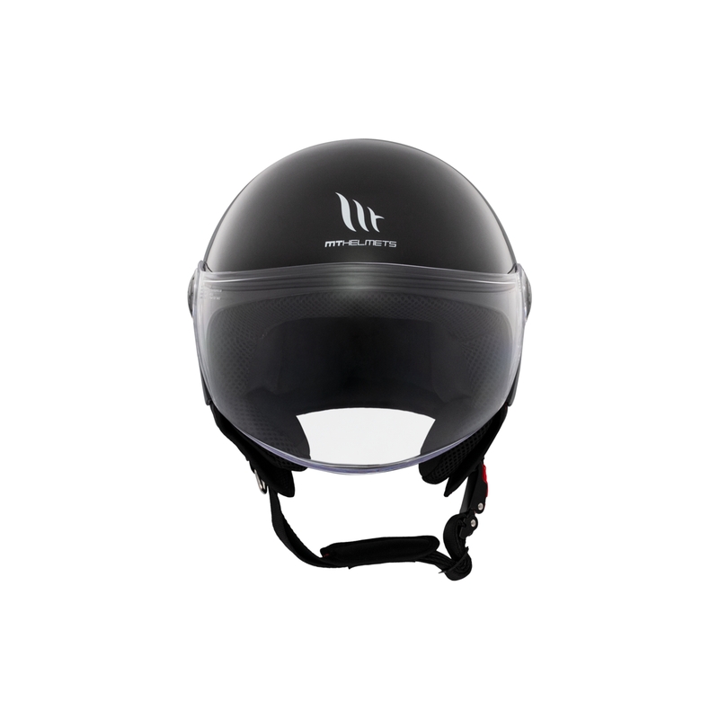 Casco de moto jet MT Street S negro brillante - II. calidad