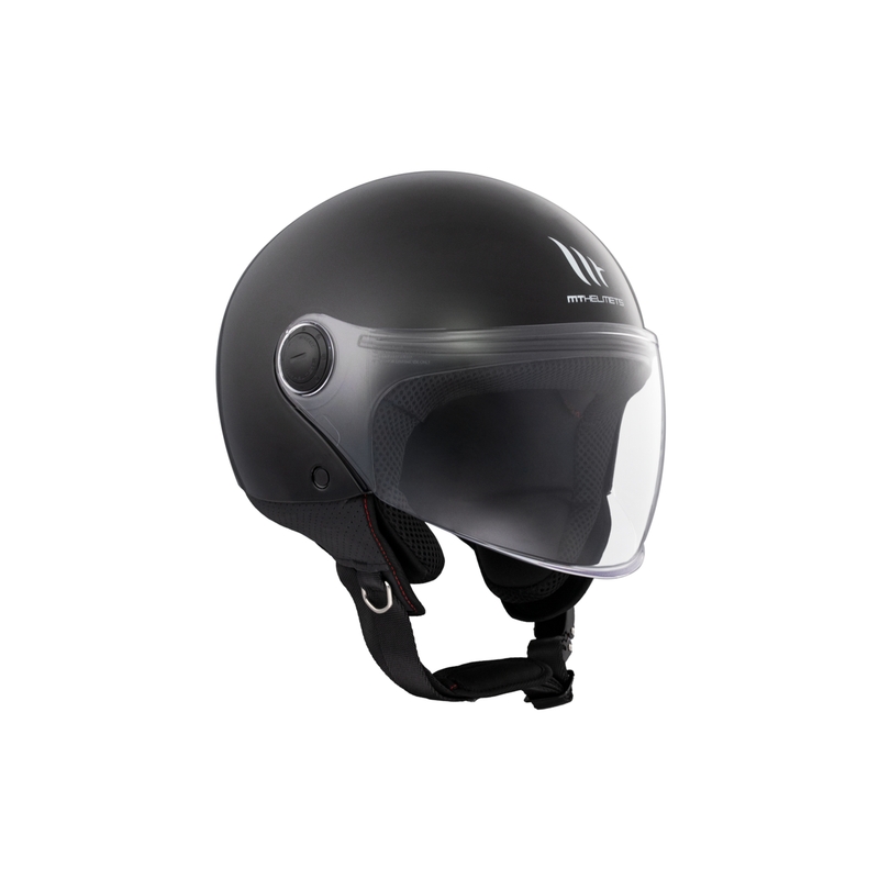 Casco de moto jet MT Street S negro brillante - II. calidad