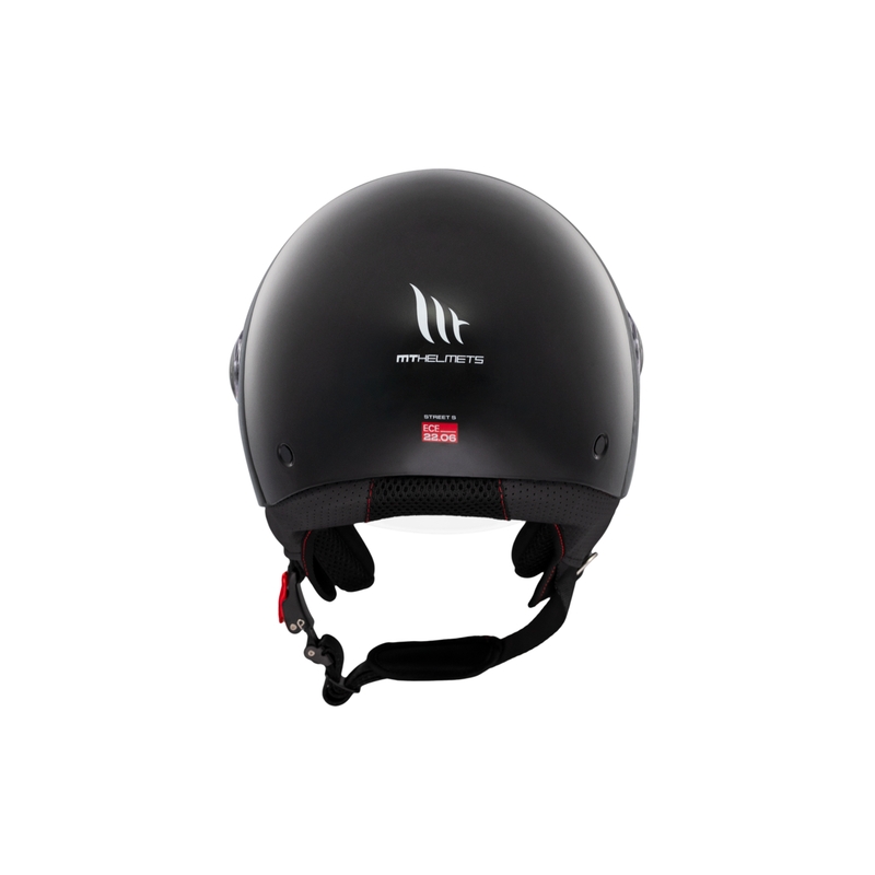 Casco de moto jet MT Street S negro brillante - II. calidad