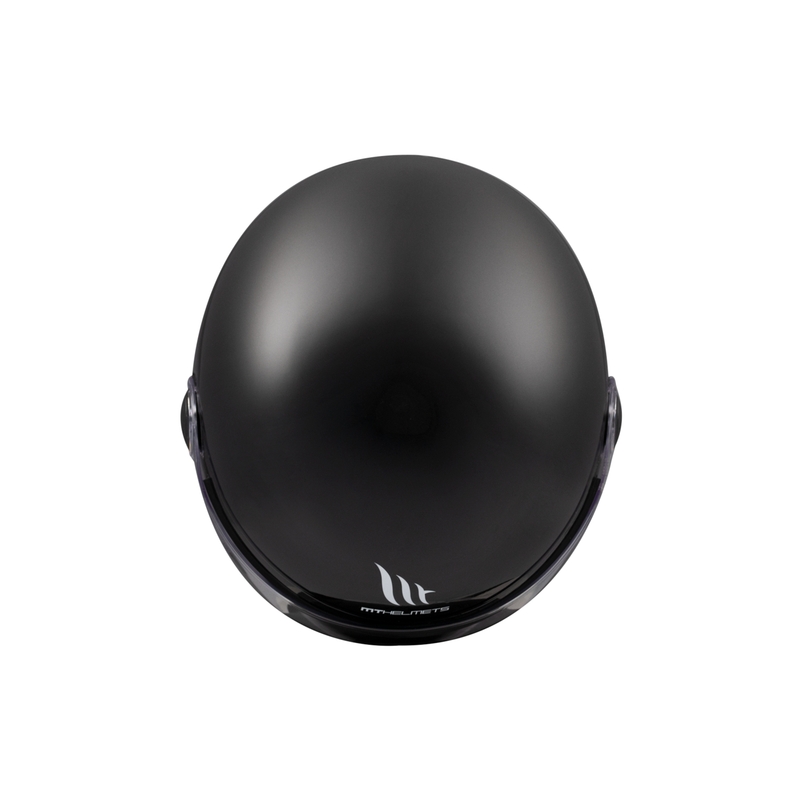 Casco de moto jet MT Street S negro brillante - II. calidad