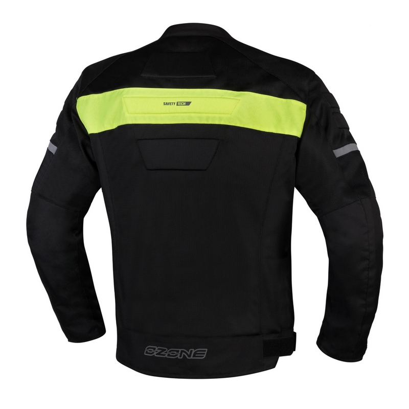 Chaqueta de moto Ozone Dart negro-amarillo fluo - 2ª calidad - II. calidad
