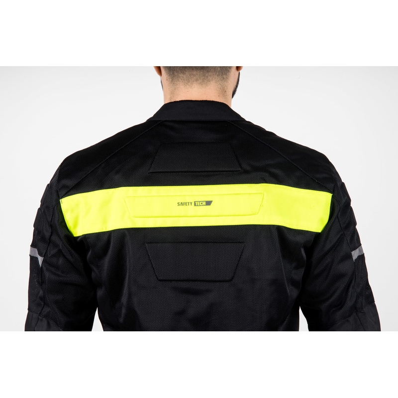 Chaqueta de moto Ozone Dart negro-amarillo fluo - 2ª calidad - II. calidad
