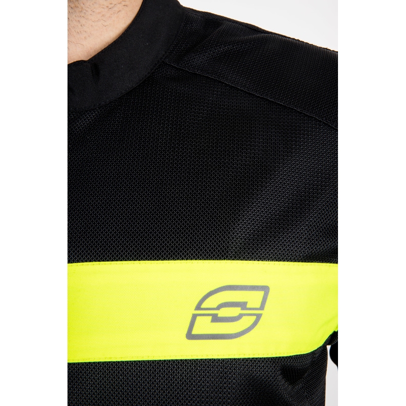 Chaqueta de moto Ozone Dart negro-amarillo fluo - 2ª calidad - II. calidad