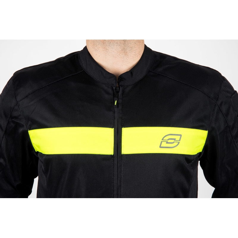 Chaqueta de moto Ozone Dart negro-amarillo fluo - 2ª calidad - II. calidad