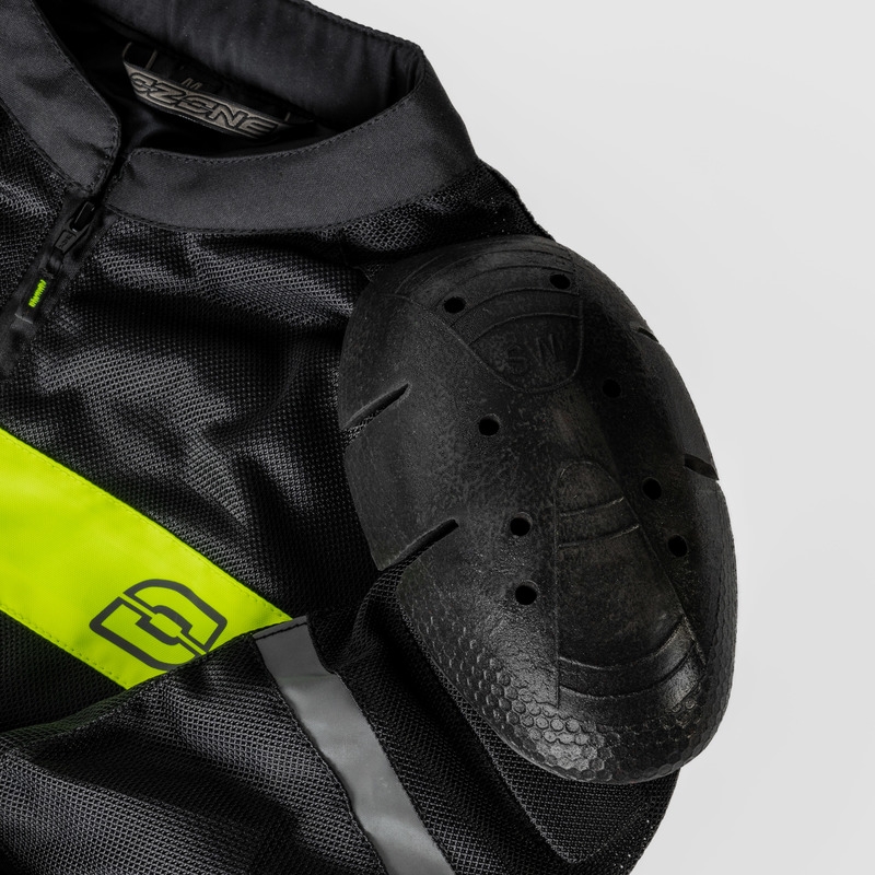 Chaqueta de moto Ozone Dart negro-amarillo fluo - 2ª calidad - II. calidad