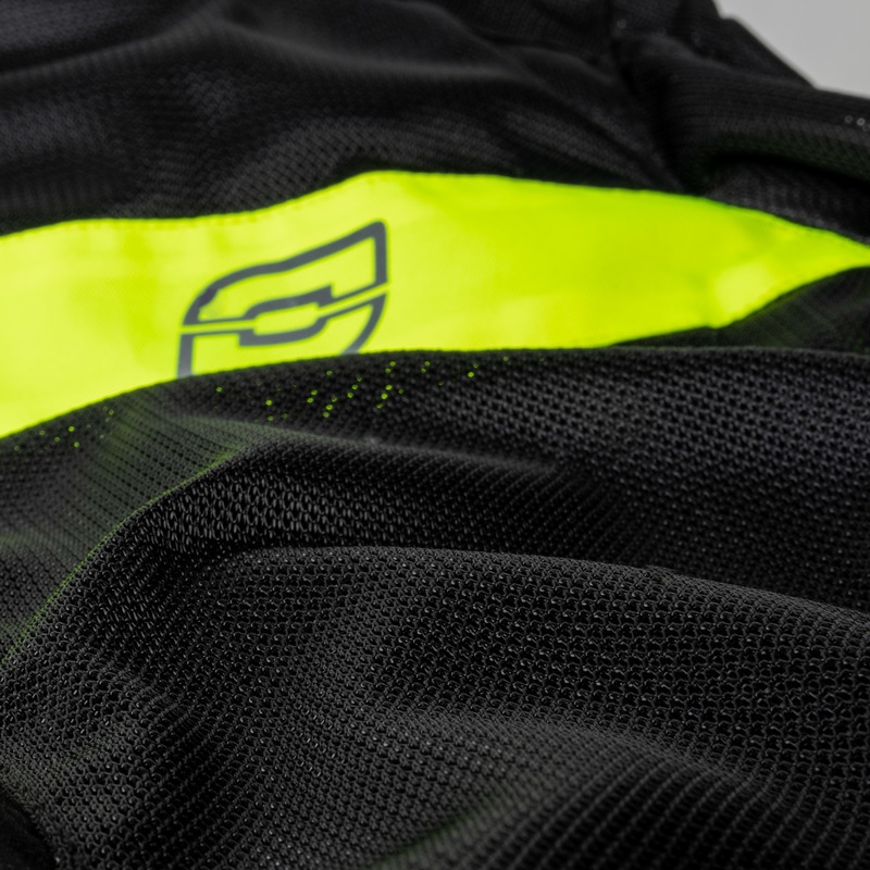 Chaqueta de moto Ozone Dart negro-amarillo fluo - 2ª calidad - II. calidad
