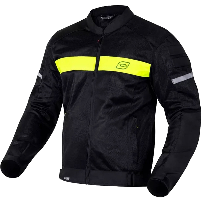 Chaqueta de moto Ozone Dart negro-amarillo fluo - 2ª calidad - II. calidad