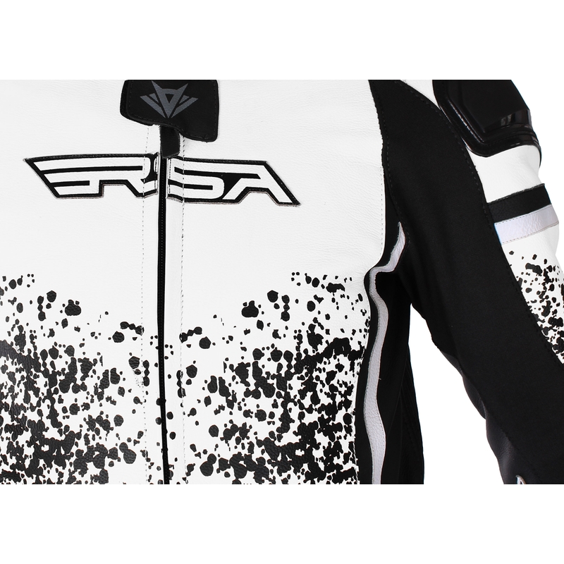 Traje de moto RSA GT2 negro-blanco en oferta - 2ª calidad liquidación - II. calidad