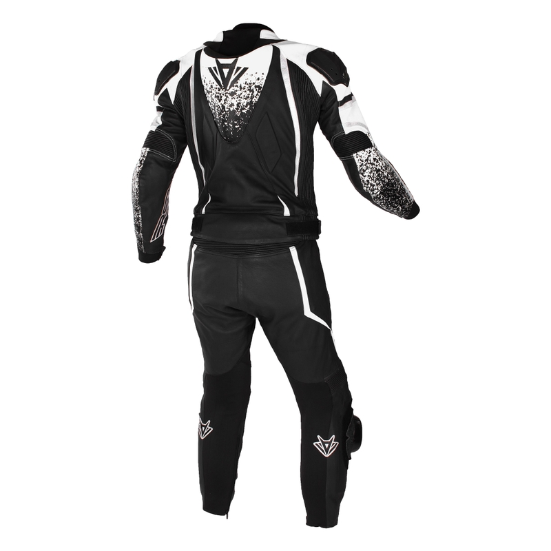 Traje de moto RSA GT2 negro-blanco en oferta - 2ª calidad liquidación - II. calidad