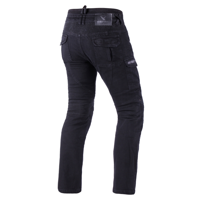 Vaqueros de moto Street Racer Cargo CE negros 2 - 2ª calidad - II. calidad