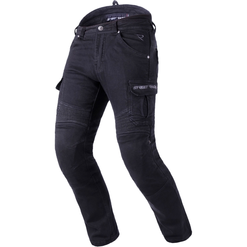 Vaqueros de moto Street Racer Cargo CE negros 2 - 2ª calidad - II. calidad