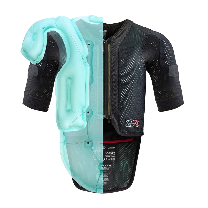 Chaleco airbag Alpinestars TECH-AIR®7X System negro-rojo - Grado II - II. calidad