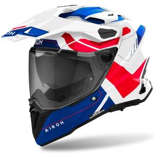 Casco enduro Airoh Commander 2 Reveal azul-rojo brillante