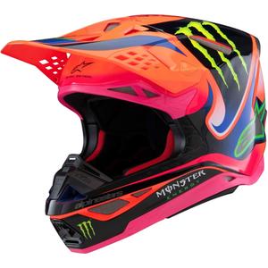 Casco motocross Alpinestars Supertech S-M10 HAIDEN DEEGAN edition fluo naranja-morado-rosa-verde