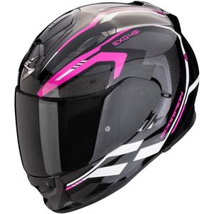 Casco integral de moto Scorpion EXO-491 KRYPTA negro-rosa-blanco - II. calidad