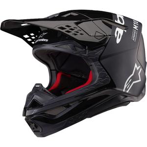 Casco de motocross Alpinestars Supertech S-M10 Flood negro-gris oscuro