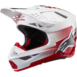 Casco de motocross Alpinestars Supertech S-M10 Unite rojo y blanco