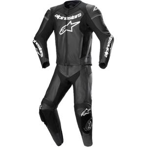 Mono de dos piezas Alpinestars GP Force Lurv de cuero blanco y negro
