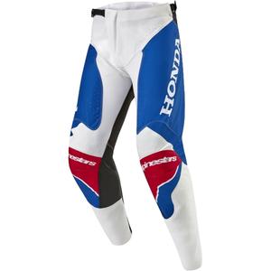 Pantalones de motocross Alpinestars Racer Iconic Honda, colección en blanco, azul, rojo y negro