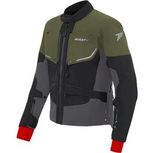 Chaqueta de moto Seventy Degrees SD-JT45 Expedition verde-negro-gris