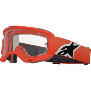 Gafas de motocross Alpinestars Vision 5 Corp naranja con lente transparente