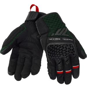 Guantes de moto Seventy Degrees SD-N60 de dos tiempos, color negro, verde y rojo