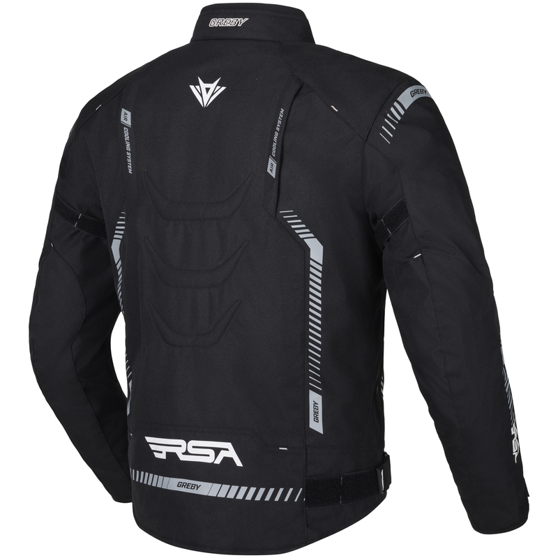Chaqueta de moto RSA Greby 2 negra y gris