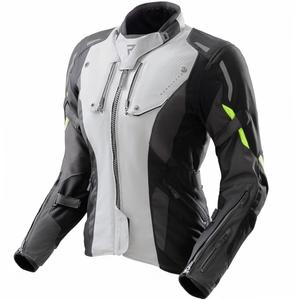 Chaqueta de moto para mujer Rebelhorn Hiker IV negro-gris-amarillo fluo