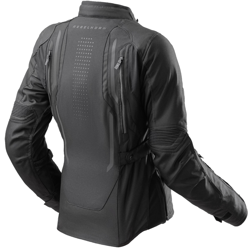 Chaqueta de moto para mujer Rebelhorn Hiker IV negra