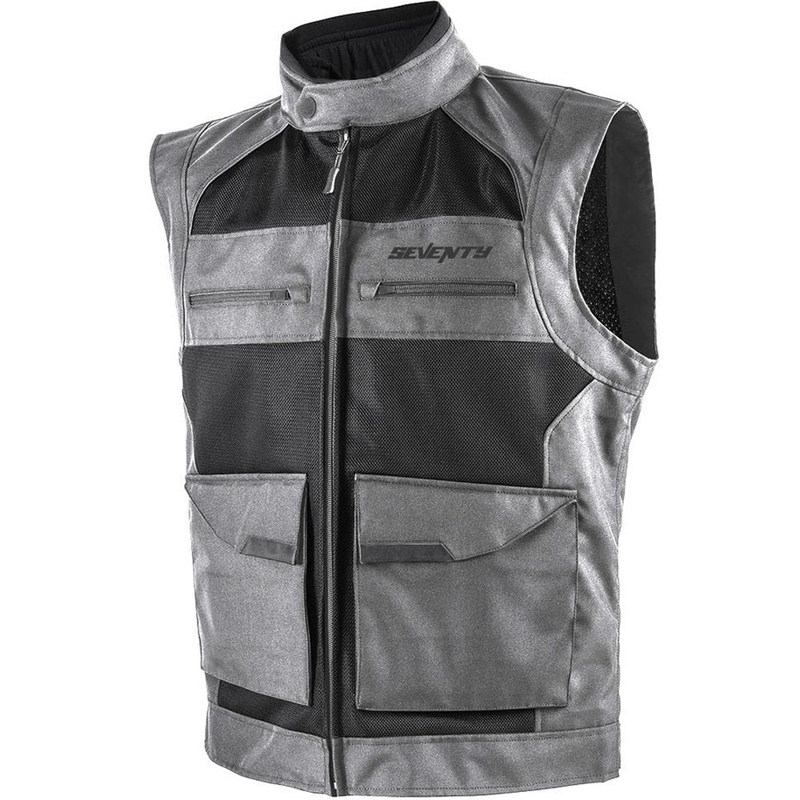 Chaleco de moto Seventy Degrees SD-S3 Scirocco negro-gris