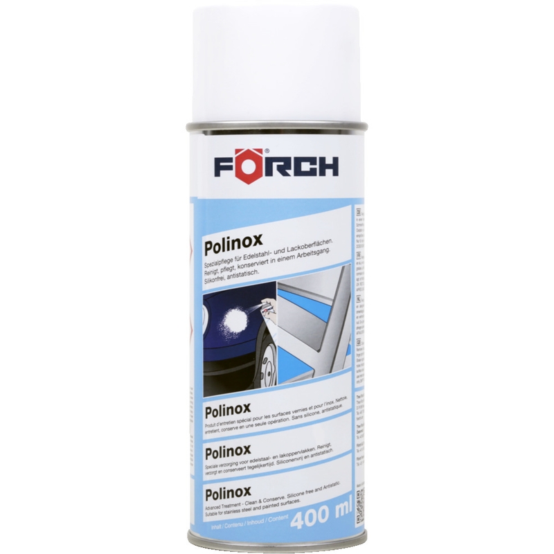 Producto de limpieza y cuidado para acero, aluminio y pintura Forch Polinox P361 400 ml