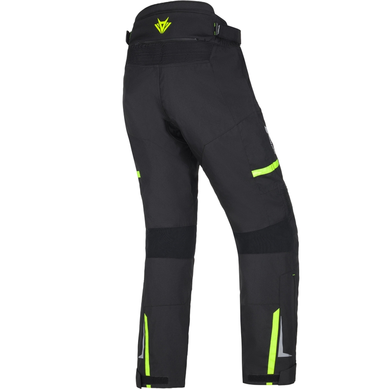 Pantalones de moto RSA EXO 2 negro-amarillo fluo
