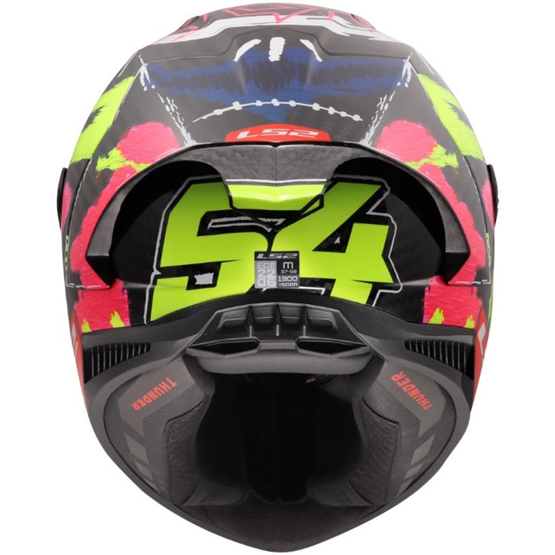 Casco integral de moto LS2 FF805 Thunder GP Aero Replica Aldeguer 25 negro brillante-rojo-verde