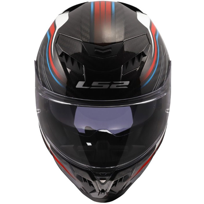 Casco integral de moto LS2 FF807 Dragon Subic blanco-azul-rojo