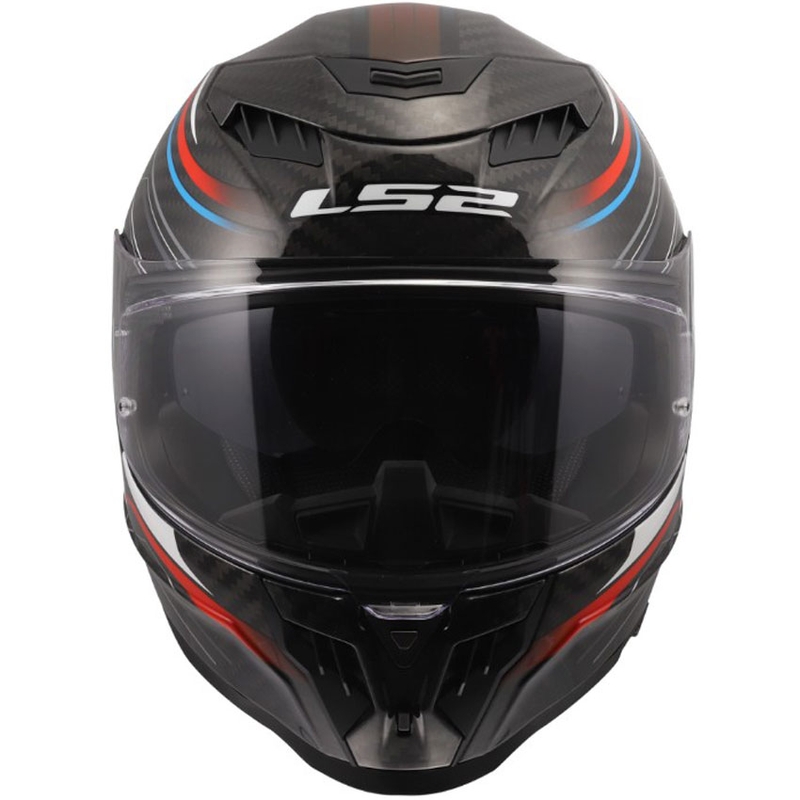 Casco integral de moto LS2 FF807 Dragon Subic blanco-azul-rojo