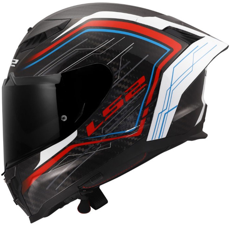 Casco integral de moto LS2 FF807 Dragon Subic blanco-azul-rojo