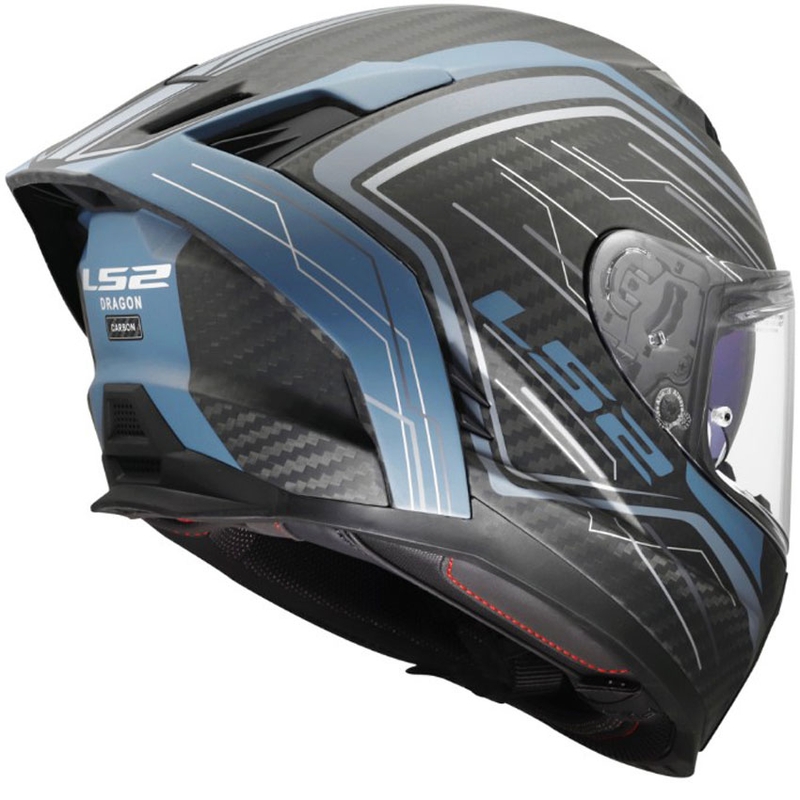 Casco integral de moto LS2 FF807 Dragon Subic azul petróleo