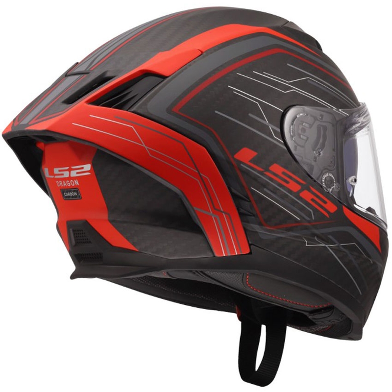 Casco integral de moto LS2 FF807 Dragon Subic rojo