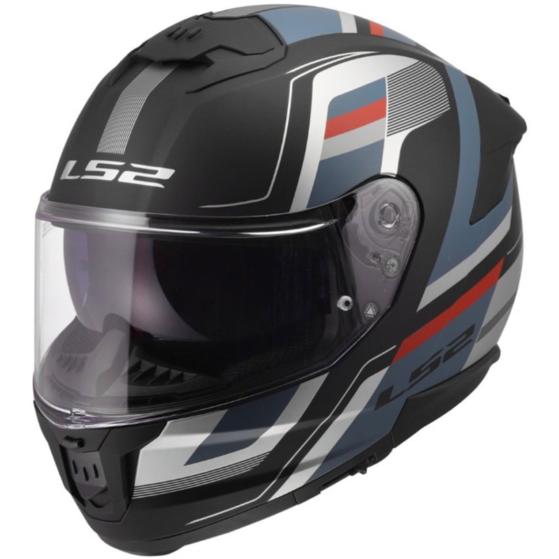 Casco integral de motocicleta LS2 FF808 Stream II Vintage negro-petróleo