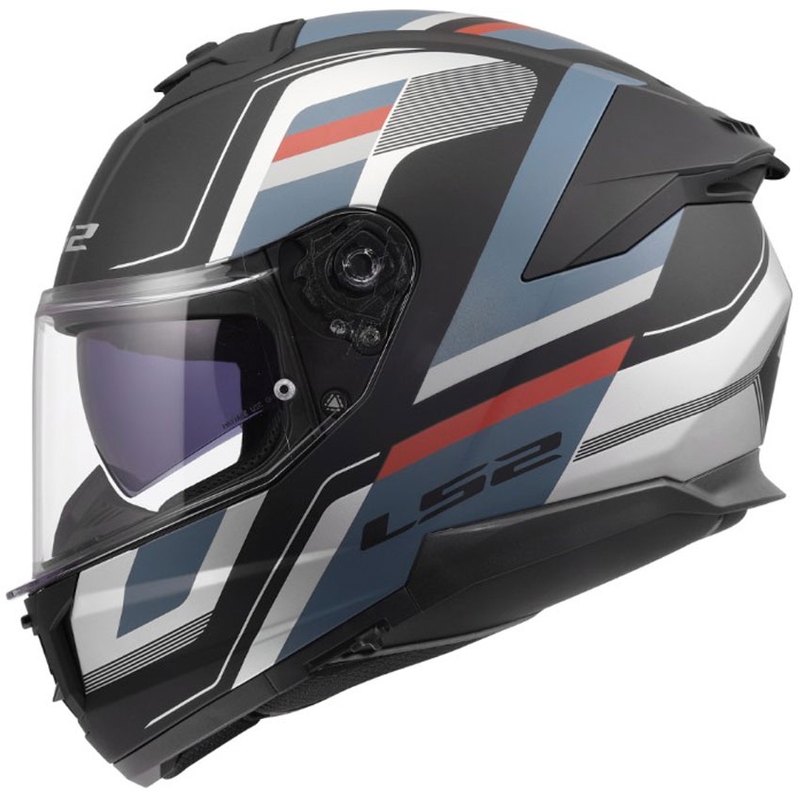 Casco integral de motocicleta LS2 FF808 Stream II Vintage negro-petróleo