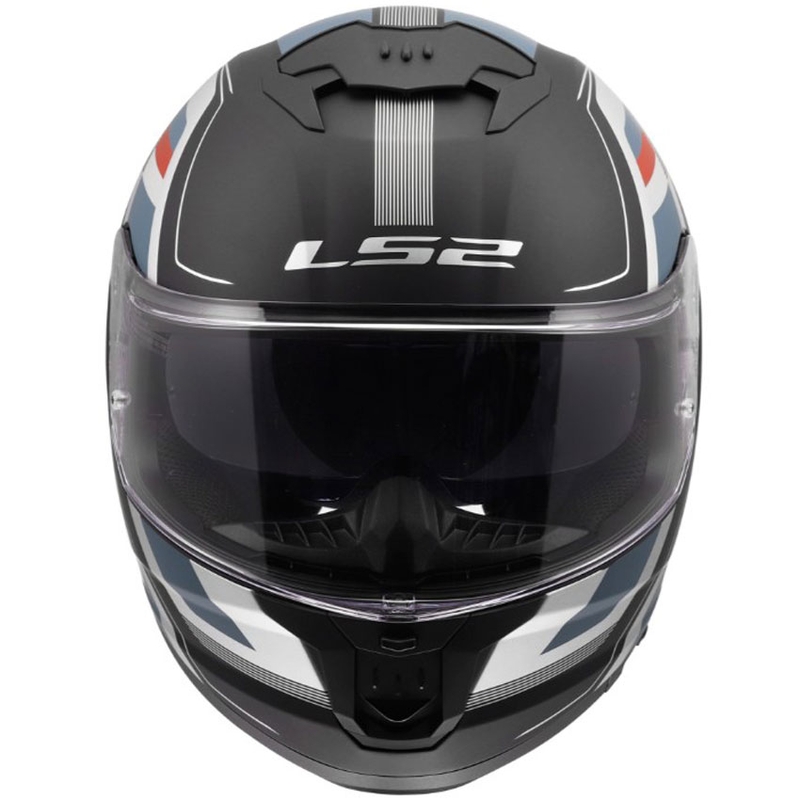 Casco integral de motocicleta LS2 FF808 Stream II Vintage negro-petróleo