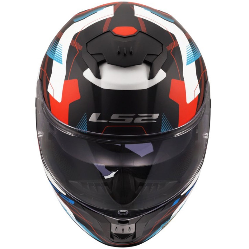 Casco integral de moto LS2 FF808 Stream II Mika blanco mate-azul