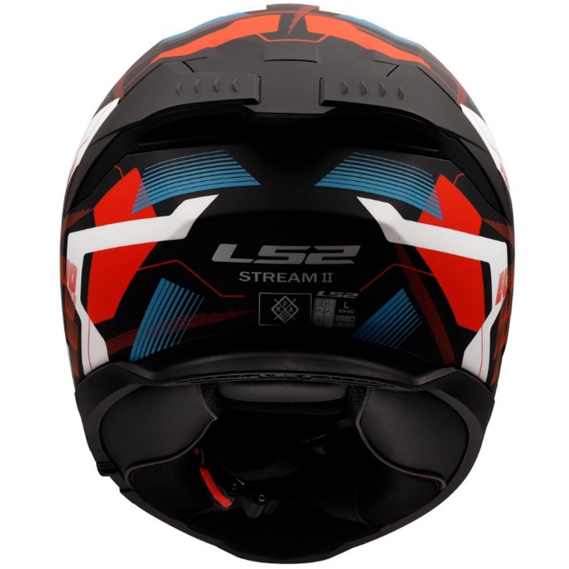 Casco integral de moto LS2 FF808 Stream II Mika blanco mate-azul