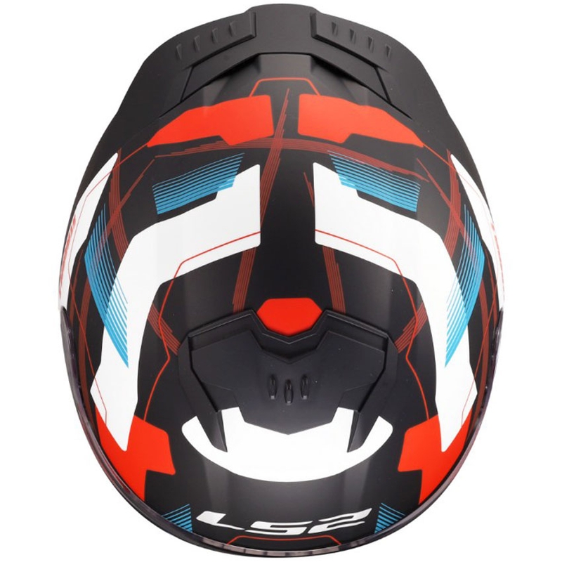 Casco integral de moto LS2 FF808 Stream II Mika blanco mate-azul