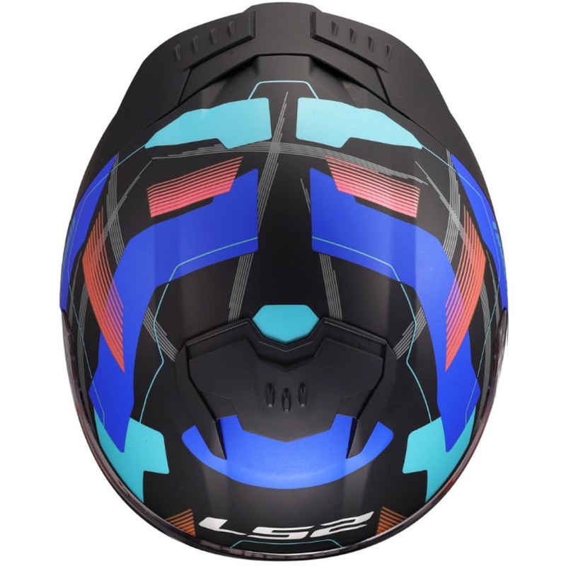 Casco integral de moto LS2 FF808 Stream II Mika negro mate-azul