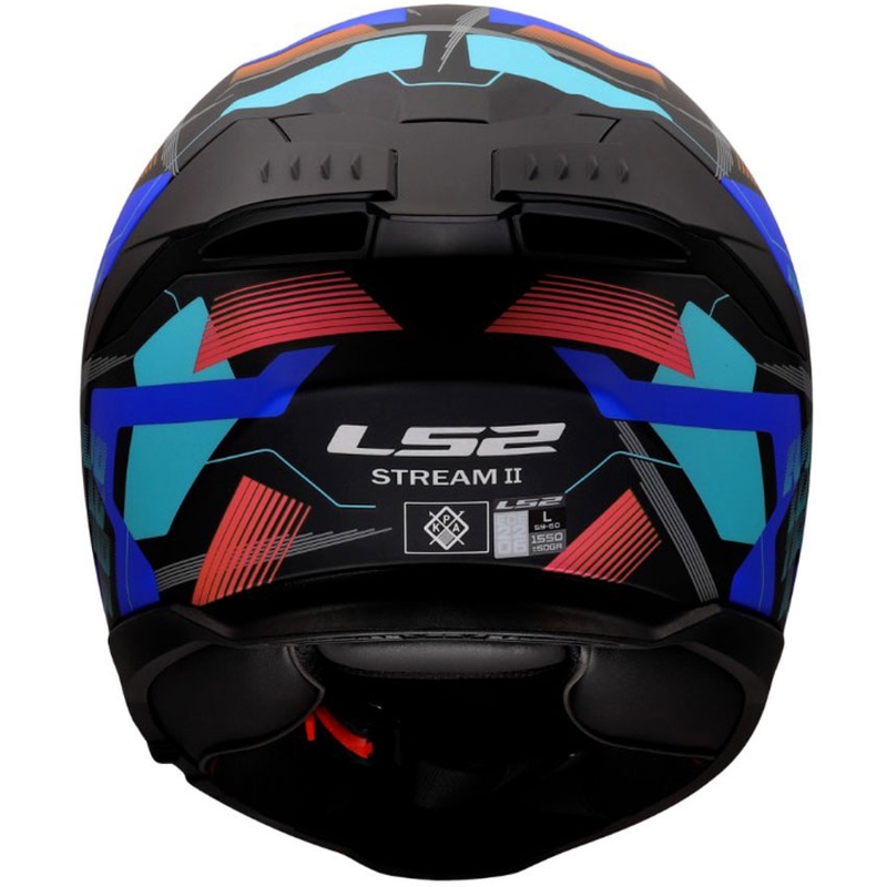 Casco integral de moto LS2 FF808 Stream II Mika negro mate-azul