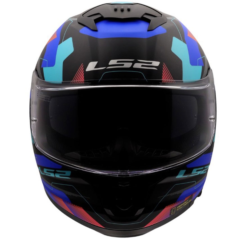 Casco integral de moto LS2 FF808 Stream II Mika negro mate-azul